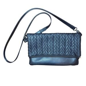 Stella and Dot Waverley Black Braided Faux Leather 3 in 1 Cross Body